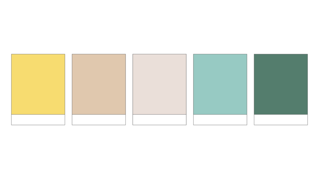5 color shades, Color palette
