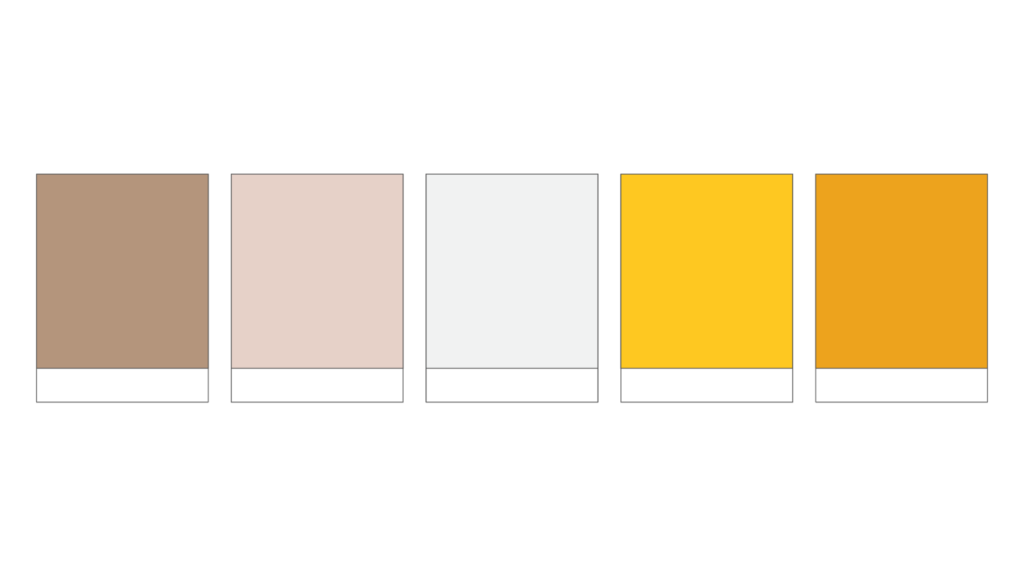 5 color shades, Color palettes